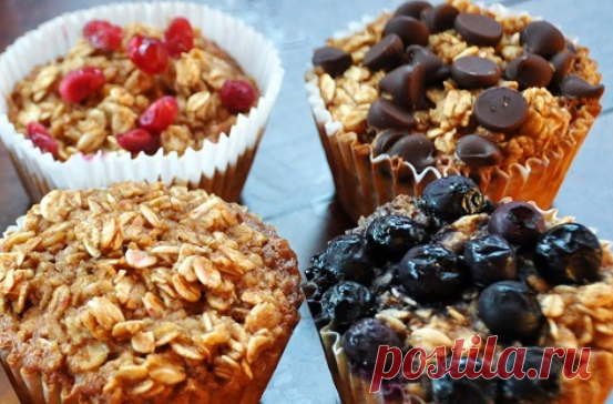 Диетические кексы из овсяных хлопьев