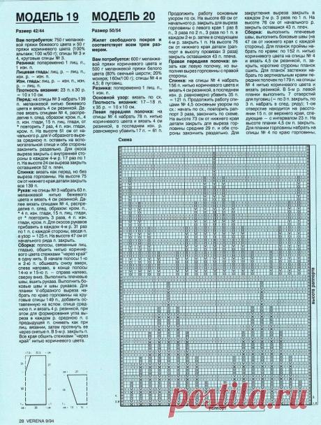 VERENA 1994г. Новое для осени:узоры и пряжа,сельский стиль,короткое надетое на длинное,элегантный город. | Вяжем s Biront | Дзен
