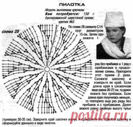 Стильная пилотка крючком с выкройкой — как связать или сшить | Мой Милый Дом - хенд мейд идеи рукоделия и дизайна