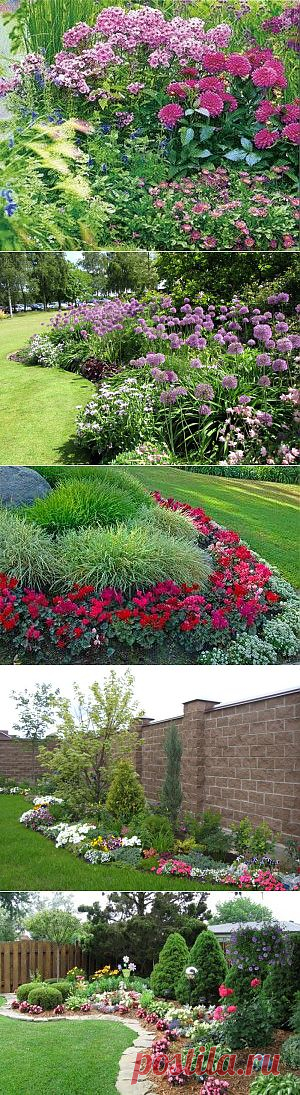 Оформление клумб и цветников: