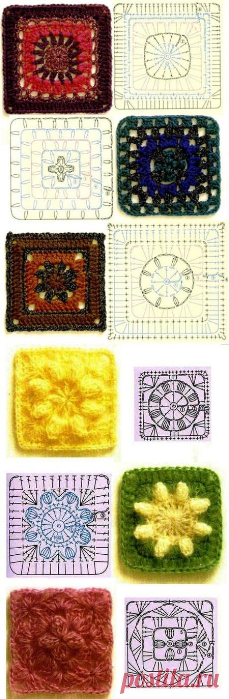 РАЗНОЦВЕТНЫЕ МОТИВЫ ДЛЯ ТВОРЧЕСТВА КРЮЧКОМ
