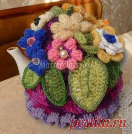 Вязание крючком грелки на заварочный чайник. Мастер класс с пошаговыми фото
