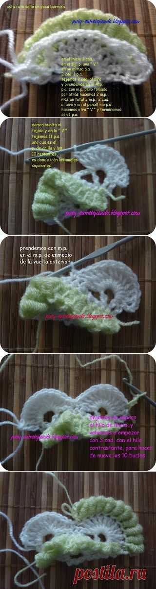 Irish crochet &: Узор с необычными ракушками.