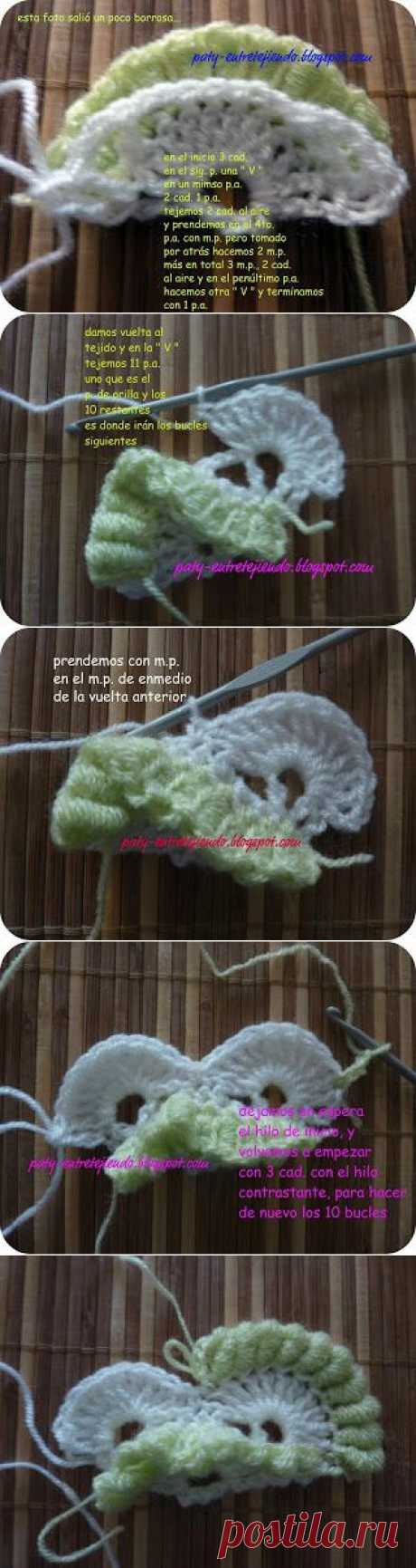 Irish crochet &amp;: Узор с необычными ракушками.