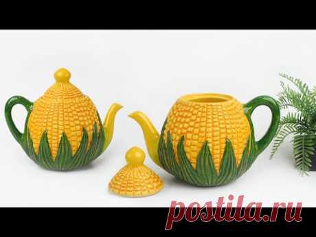 Stylist Sugar pot / Coffee pot making at home with Cement // Cement pot making - YouTube