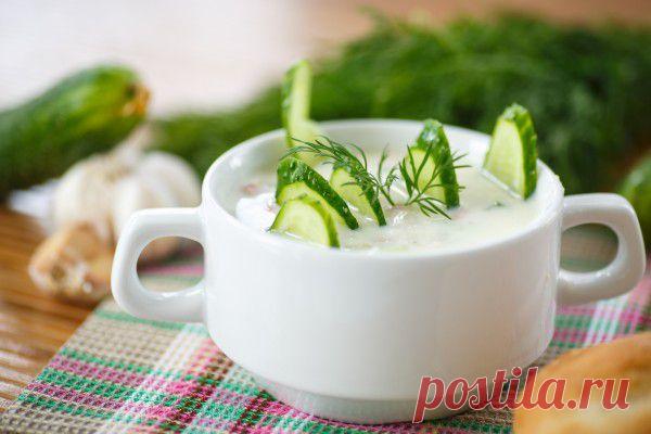 Суп из огурцов с плавленым сыром