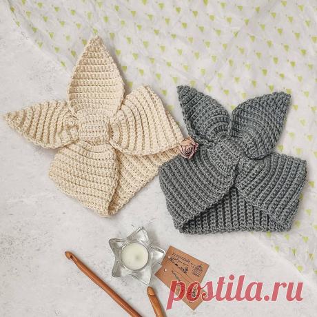 Повязка на голову, крючком. Схемы. / knittingideas.ru