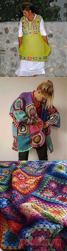 kiwi green ...plus size Handcrochet autumn colors tunic/dress