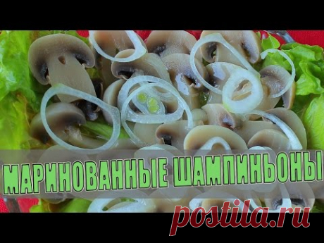 Маринованные шампиньоны. Как приготовить маринованные шампиньоны - YouTube