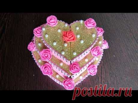 DIY | Valentine's day gift | Heart shaped cake | Pizza box reuse | Best out of waste | Chocolate box