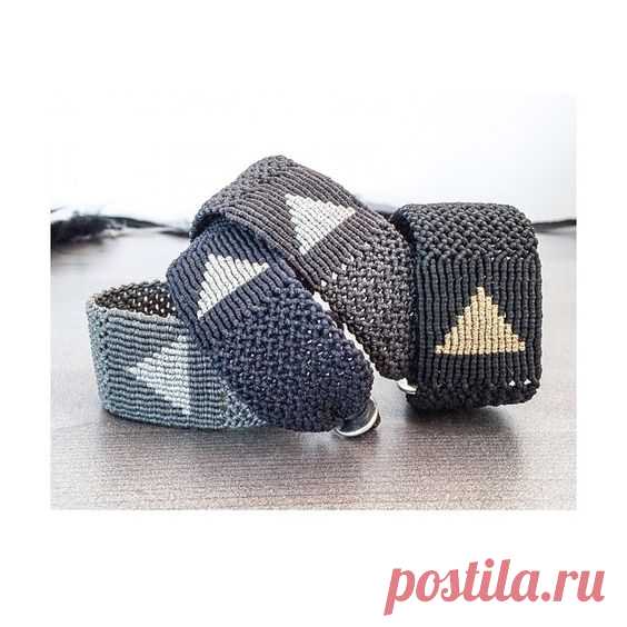 the vibe | #lovemade #triangle #cuff #our_friends_are_our_fave #featherbox | | Macrame Bracelets