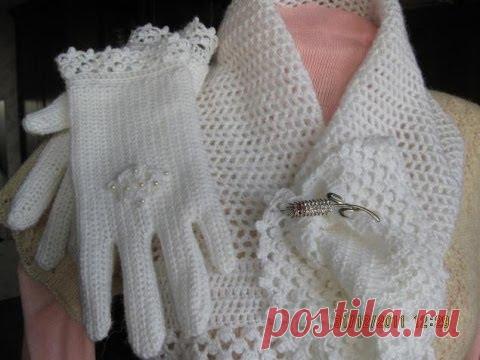 Вязаные крючком перчатки.Мастер-класс. Сrochet gloves.Do it yourself