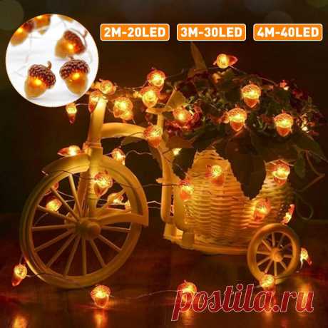 2m/3m/4m led acorn string light 8 modes waterproof christmas party decorative lamp with remote control Sale - Banggood.com