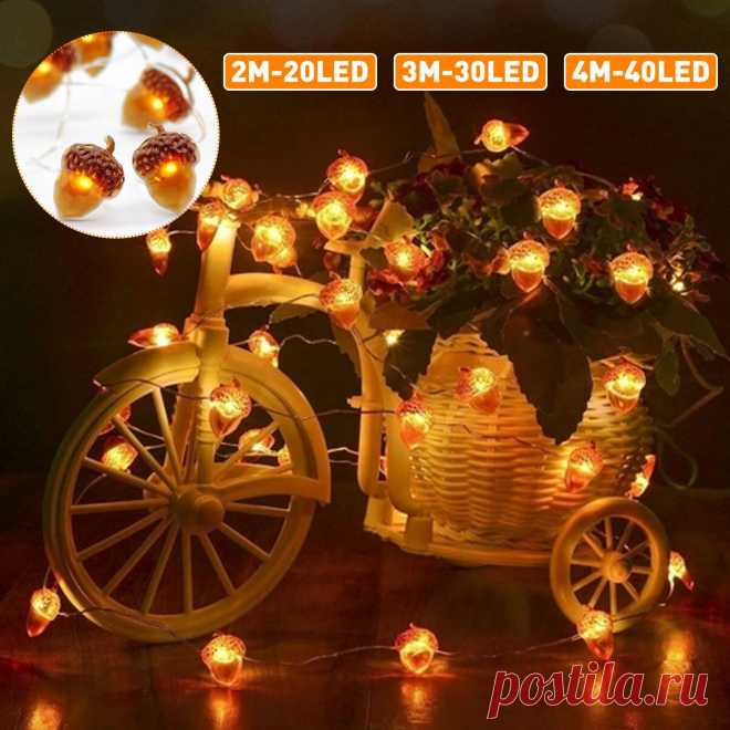 2m/3m/4m led acorn string light 8 modes waterproof christmas party decorative lamp with remote control Sale - Banggood.com