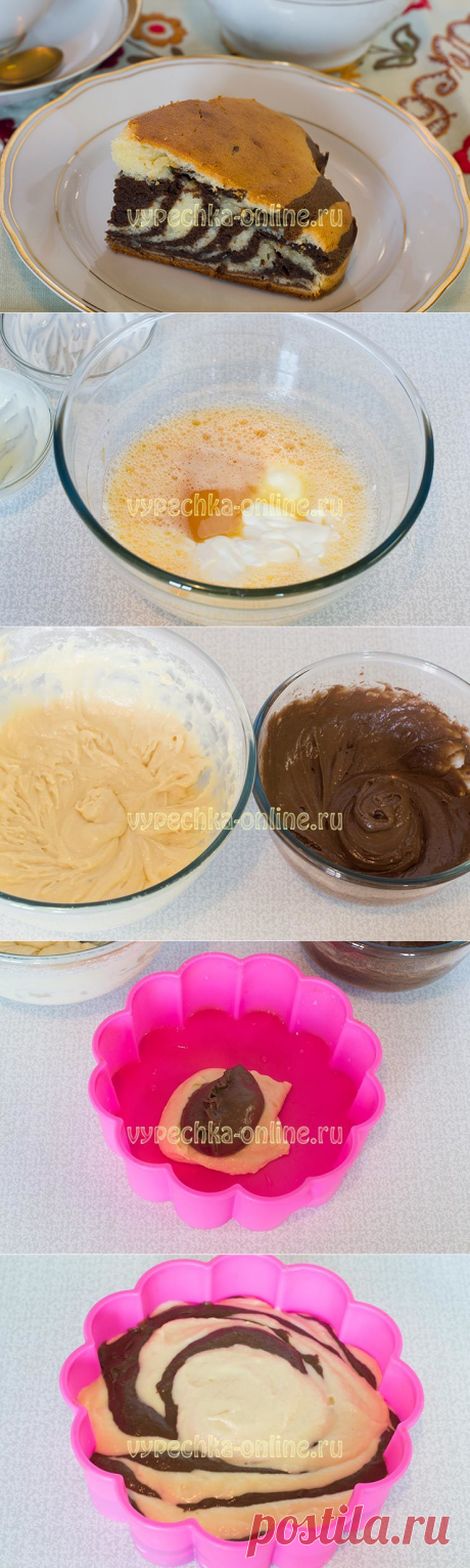 ✔️Пирог Зебра на сметане рецепт с фото пошагово в домашних условиях