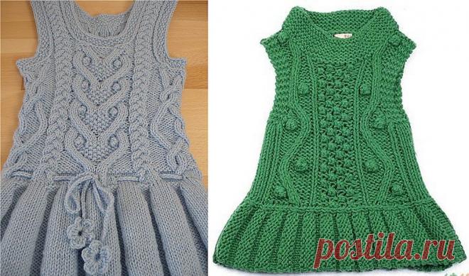 Вязание сарафанчика - Детские вязаные платья и сарафаны. Схемы