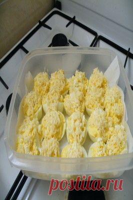 Яйца фаршированные сыром