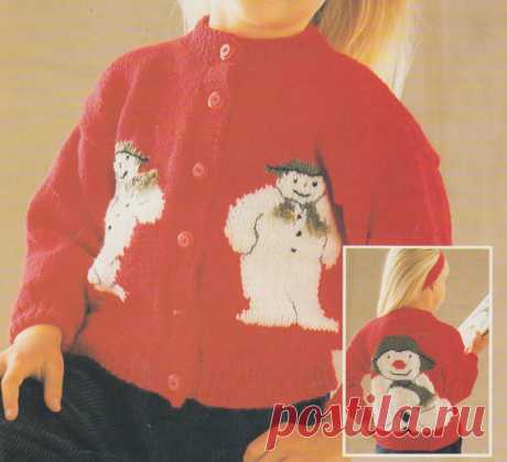 the snowman cardigan knitting pattern PDF vintage instarsia chart  for child double knit This is a PDF file containing a copy of the patterns for this fabulous Snowman cardigan.    The pattern is for sizes 22 to 30 inch chest (56-76cm) and is knit in double knit yarn on 3.25 and 4mm needles.    Intarsia charts are included for the front and back of the cardigan.    The file will be available for instant download once payment is received (a link is sent directly from Etsy)....
