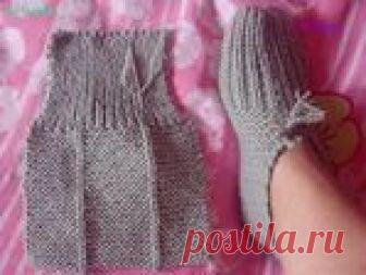 Одежка на ножки│Вязаные тапочки