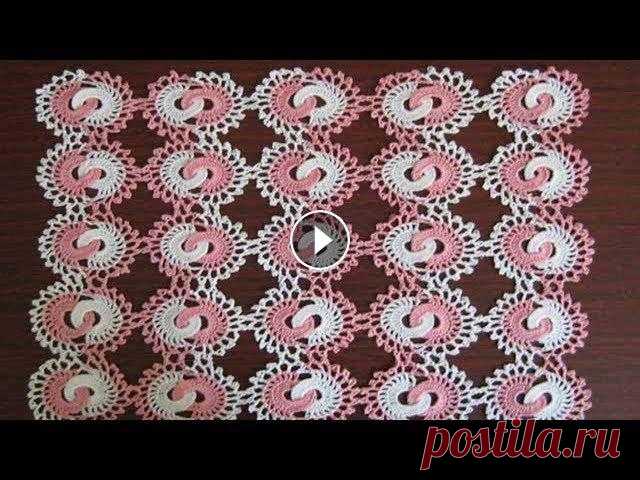 САЛФЕТКА КРЮЧКОМ ИЗ КОЛЕЧЕК - вязание мотива Как связать необычный мотив - восьмерку из колечек крючком для салфетки или пледа по схемам из японских журналов. Как соединять мотивы: Если видео Вам...