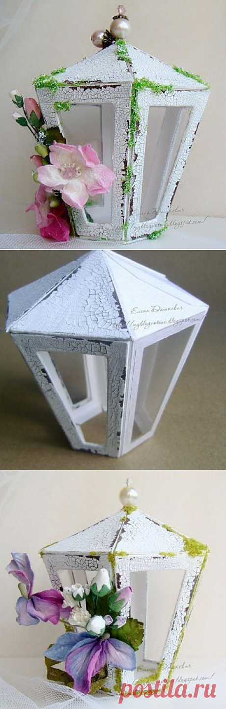 Фонарик из картона