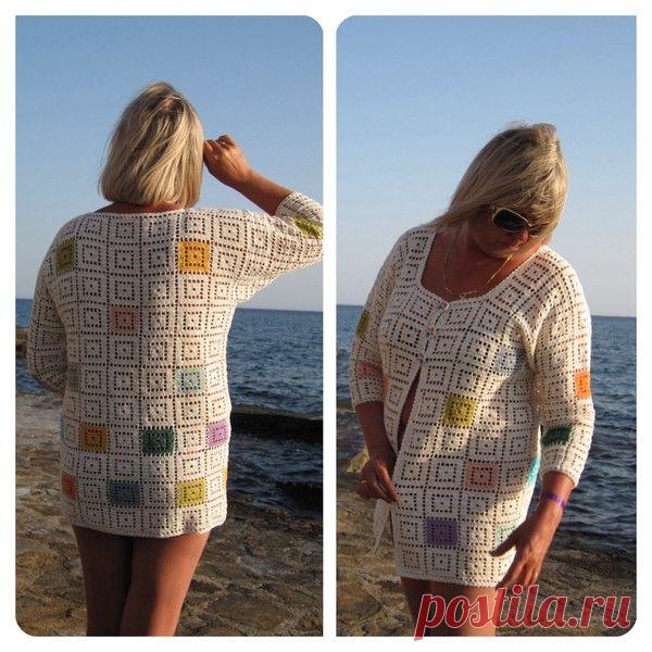 Кофточка " Квадратики" - Вязаные работы Надежды Sever - Группы Мой Мир