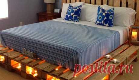 Практично и долговечно: 15 примеров самодельных кроватей из поддонов . Милая Я