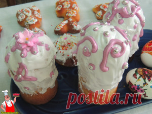 Куличи экономные (с минимальным количеством яиц и масла).