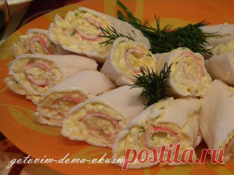 Фаршированные крабовые палочки - быстрая и вкусная закуска! | Готовим Дома Вкусно