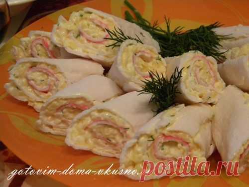 Фаршированные крабовые палочки - быстрая и вкусная закуска! | Готовим Дома Вкусно