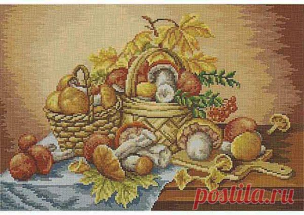 Дарове от гората (вышивание крестом, схема)