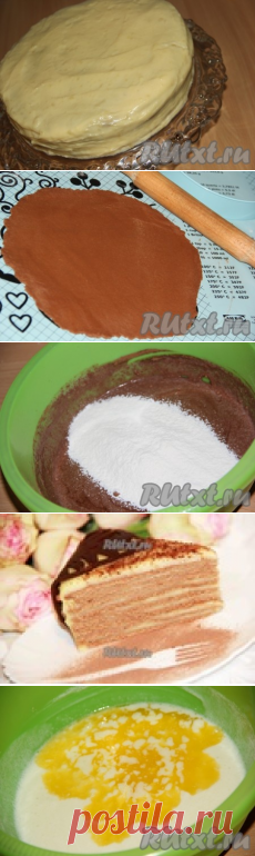 Потрясающий торт «Крем-брюле» с шоколадно-ванильным вкусом...
