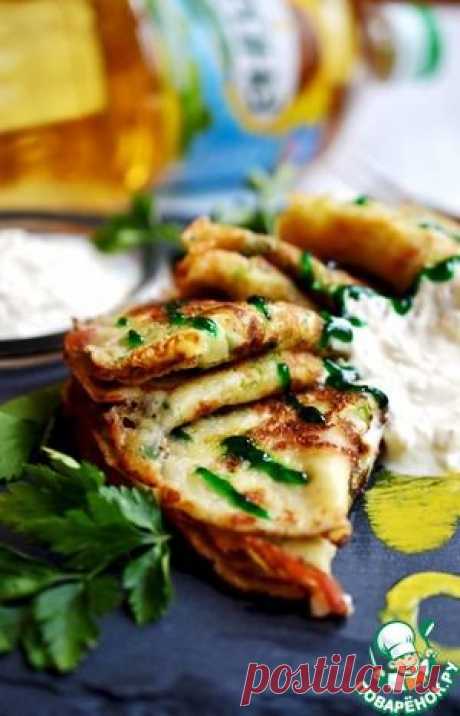 &quot;Пивные&quot; блинчики с беконом под сырным соусом - кулинарный рецепт