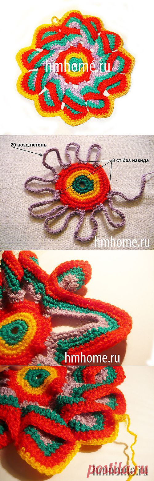 Вязаная крючком прихватка