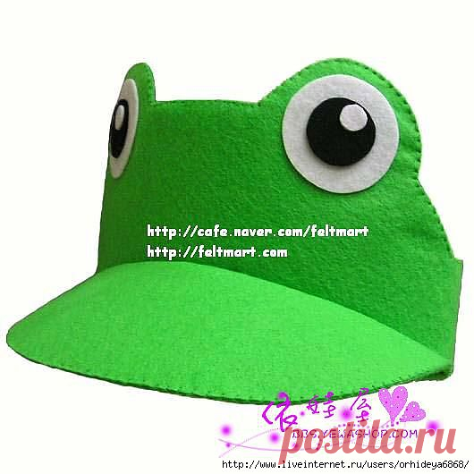 ДЕТСКИЙ КОЗЫРЕК "ЛЯГУШОНОК".
