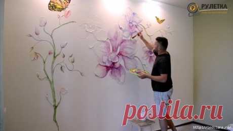 Украшение стен объемной художественной росписью