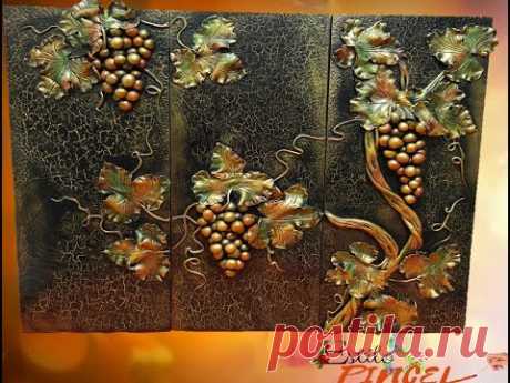 CUADRO DE UVAS EN PORCELANICROM