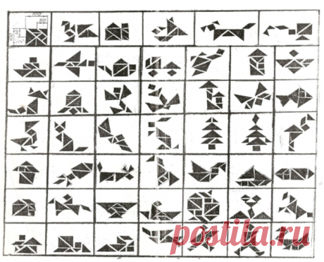 Танграм своими руками (схемы игры, фигуры)