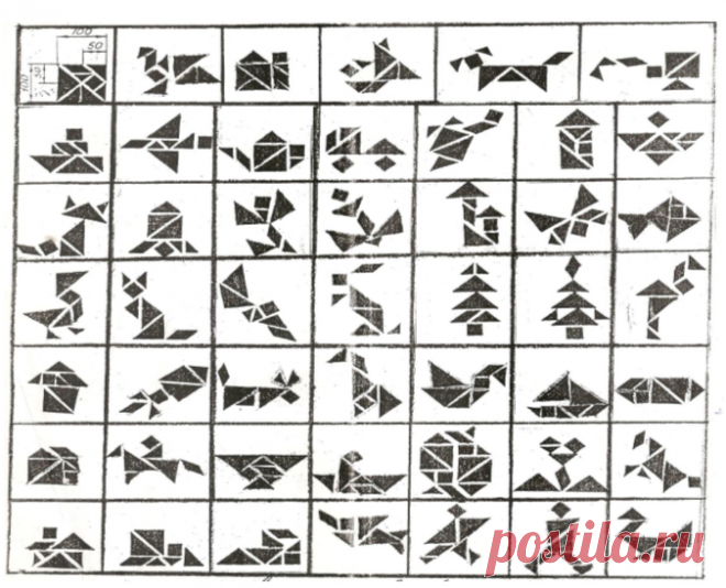 Танграм своими руками (схемы игры, фигуры)