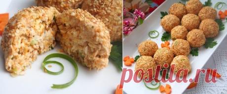 Салатные шарики «А-ля мимоза»