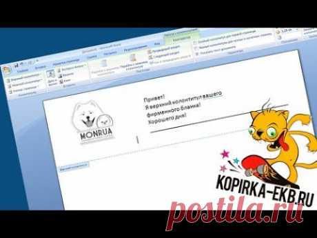 Как настроить колонтитулы в Word, для бланка.