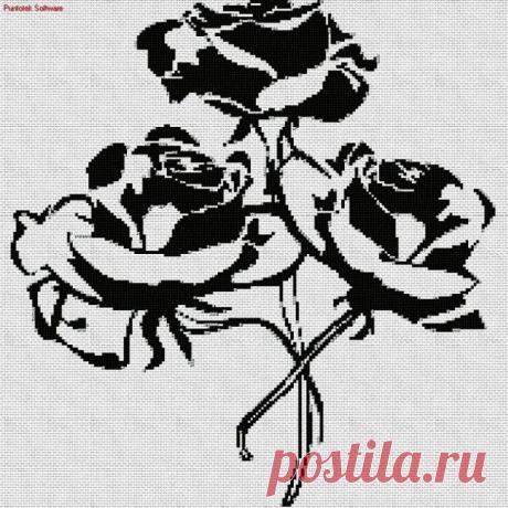 Схемы для вышивки крестом. Монохром-4 (179 фото)