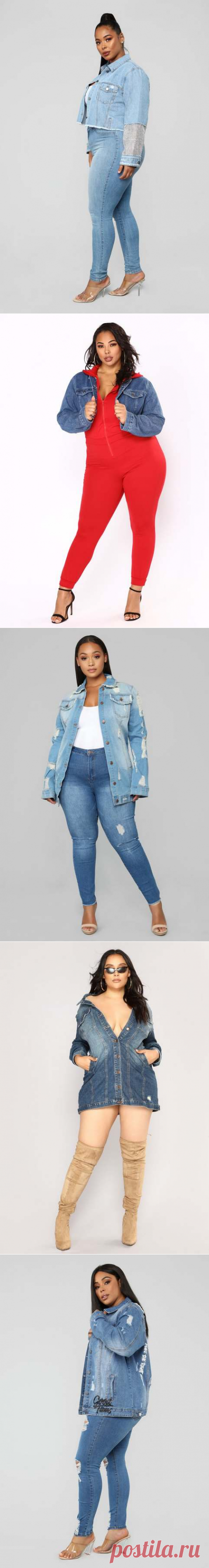 Джинсовые куртки для полных девушек американского бренда Fashion Nova весна-лето 2019 (60 фото)