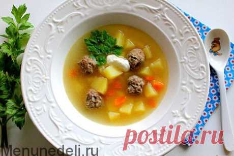 Суп картофельный с фрикадельками