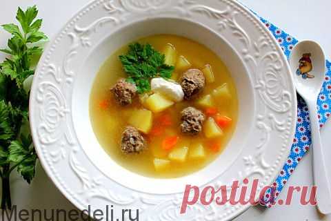 Суп картофельный с фрикадельками