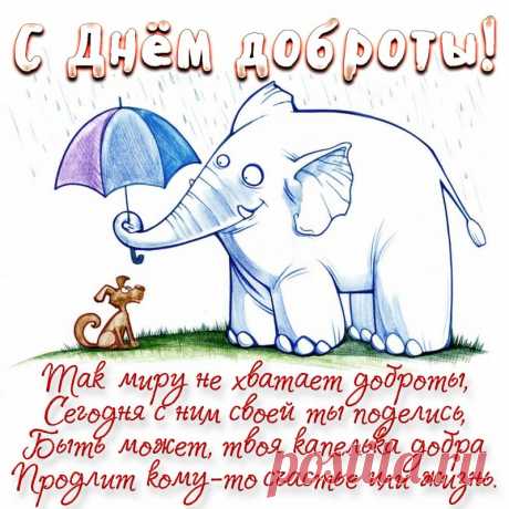 С всемирным днем доброты! Желаю никогда не терять веру в хорошее.