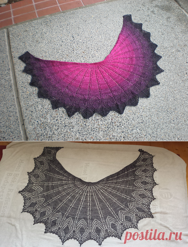 Ravelry: 2016 картина Mystery Шаль Мириам Pike