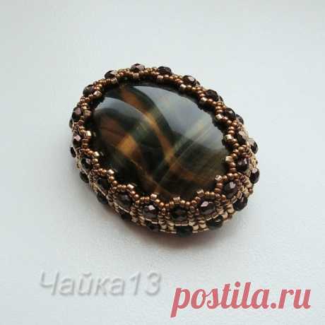 Брошь с тигровым глазом / Альбом пользователя Чайка13 / Бусинка