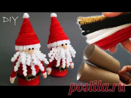 🎅SANTA DIY🎅 Christmas craft from Pipe cleaner and bushings