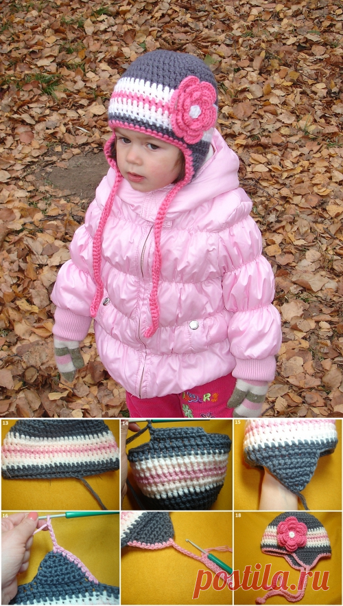Мастер-класс по вязанию шапочки крючком / Вязание для детей / В рукоделии